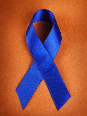 Blue ribbon colorectal cancer awareness
