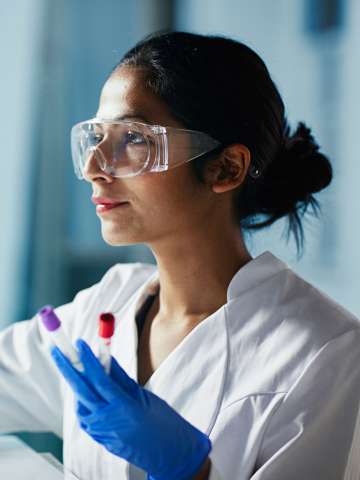 Female medical researcher