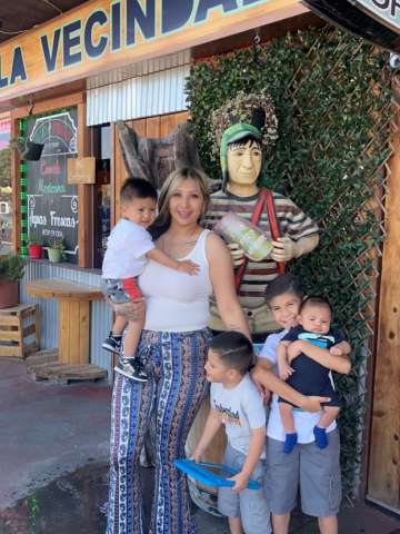 Nancy Mendez and her four boys are doing well, being monitored by a multidisciplinary team at UCLA Health. (Photo courtesy of Nancy Mendez)