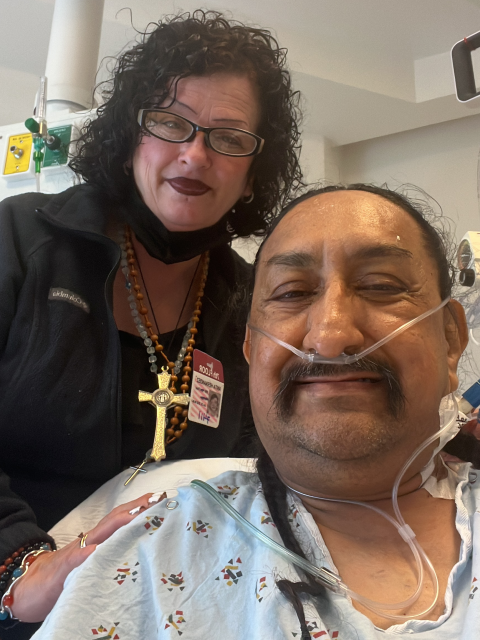 Jose Hernandez and his wife.