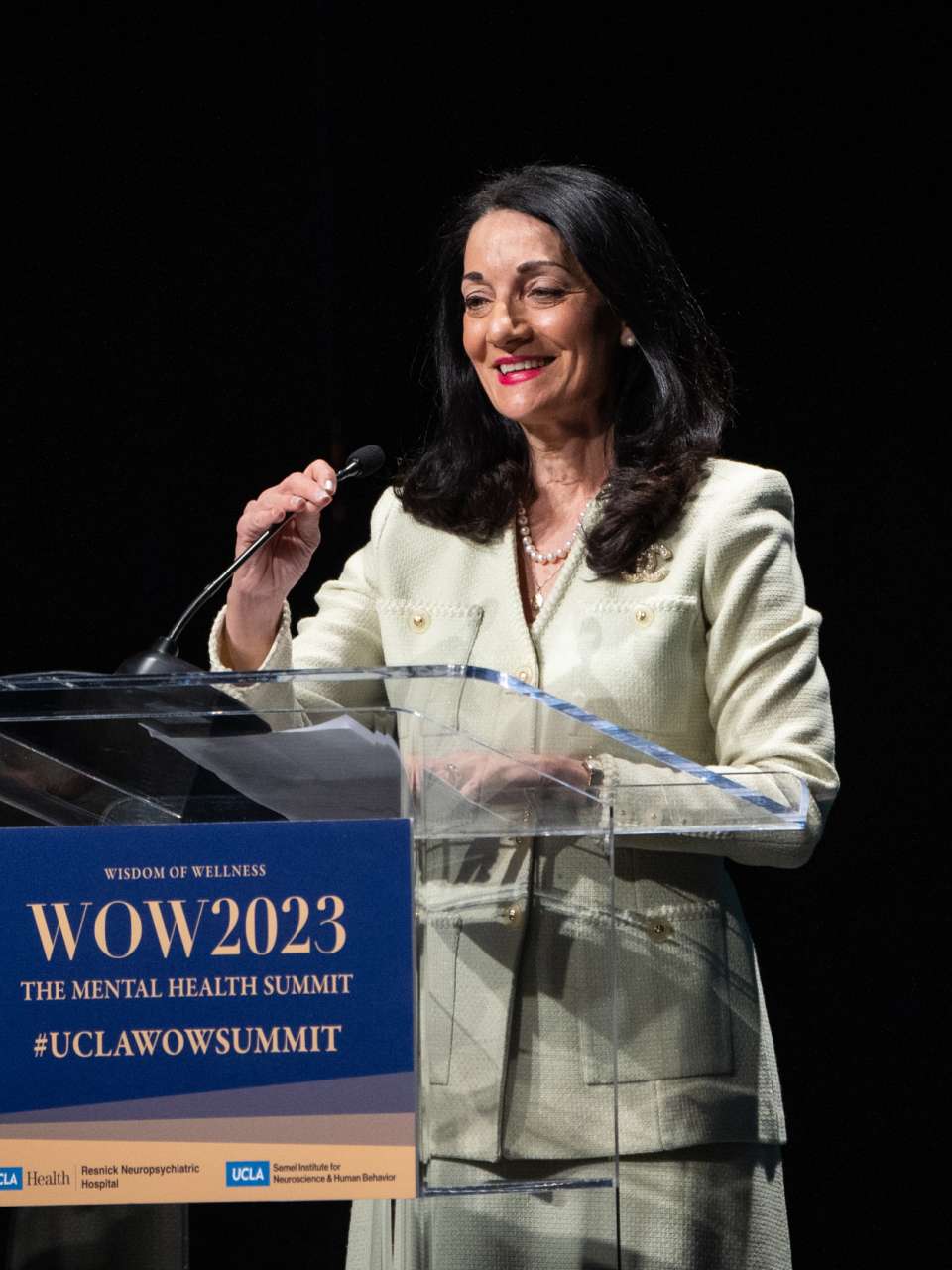 UCLA Health President Johnese Spisso, MPA, announced that UCLA will open a dedicated mental health hospital in 2026. (Photo by Nick Carranza/UCLA Health)