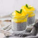 Lemon cream chia pudding