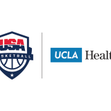USA Basketball and UCLA Health logos