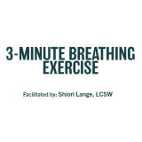 3-Minute Breathing Exercise Facilitated by: Shiori Lange, LCSW