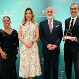 Dr. Sedrak with his wife and His Majesty, Prince Talal bin Muhammad and Her Royal Highness, Princess Ghida Talal. 