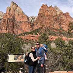 Dr. Cascia and family in Zion, UT